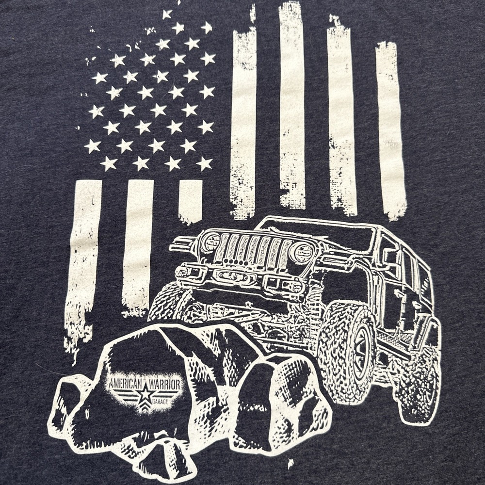 Men's Nine Line Apparel American Flag Graphic T-Shirt Size L MED Black‎ White